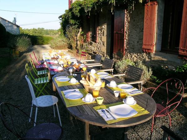 Breakfasts on the terrace - B&B bergerac dordogne