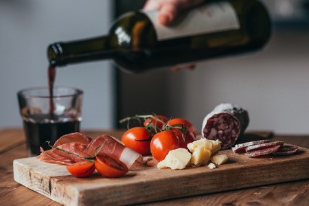 Exemple de planche apéritive de la maison d'hôtes de Bergerac en Dordogne